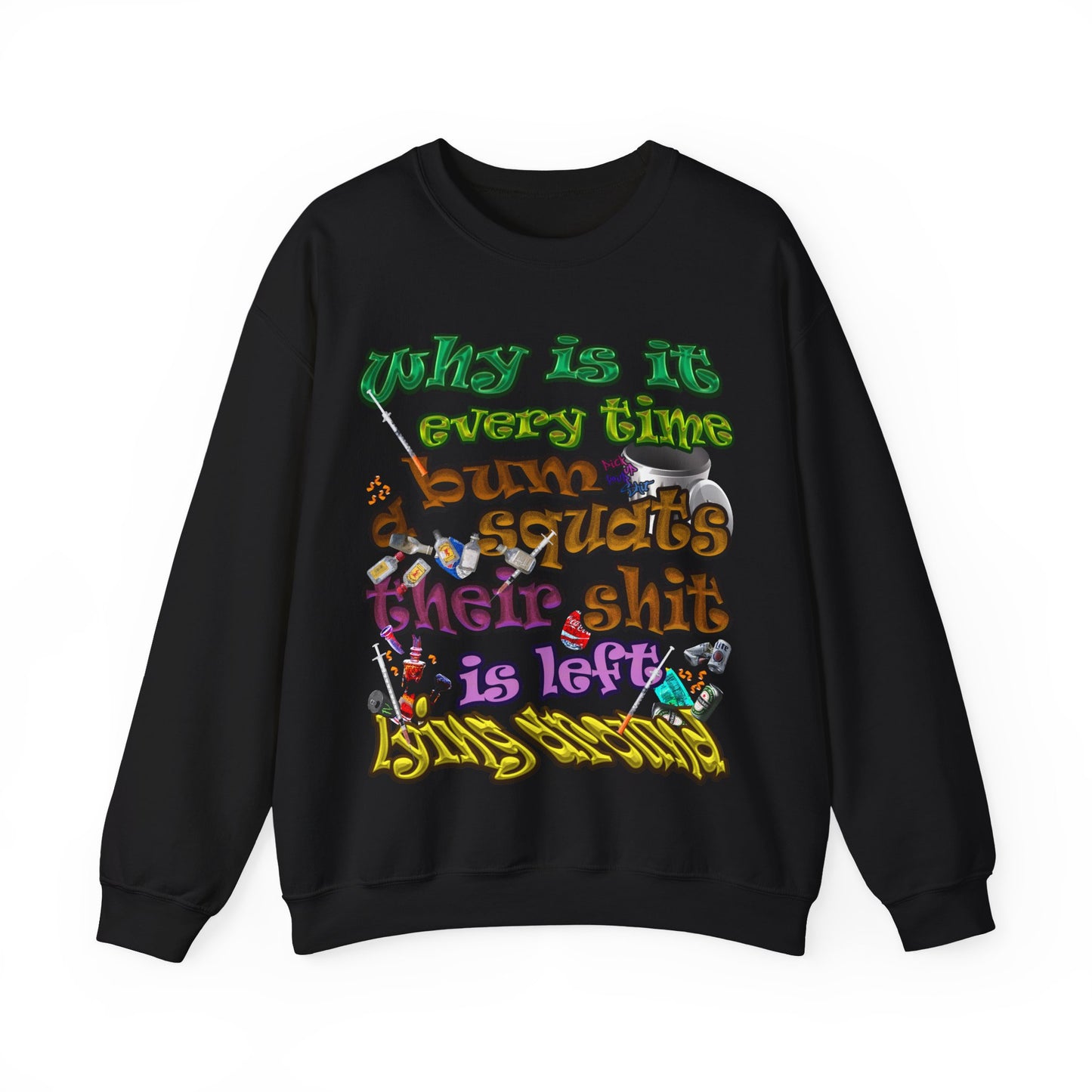 the bum's shit - Unisex Heavy Blend™ Crewneck Sweatshirt