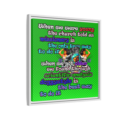 doggystyle - framed canvas art (logo green)