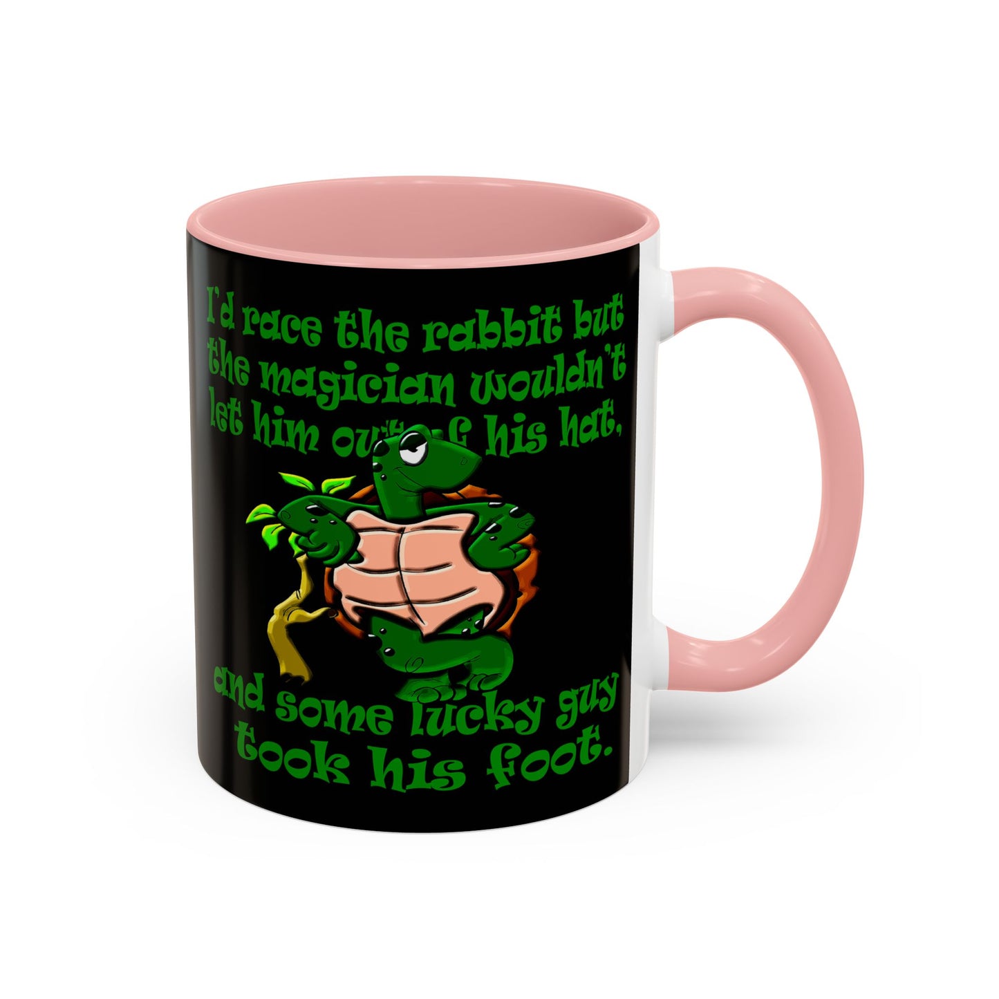 turtle race - Accent Mug (black)