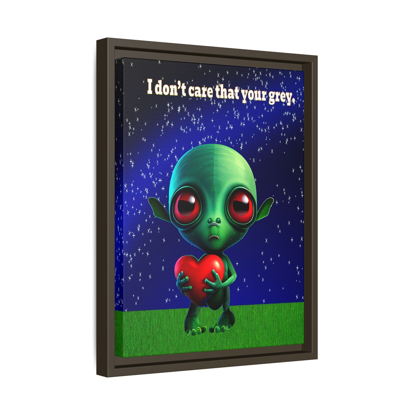I don't care that your grey - framed canvas art ('snoops' background)