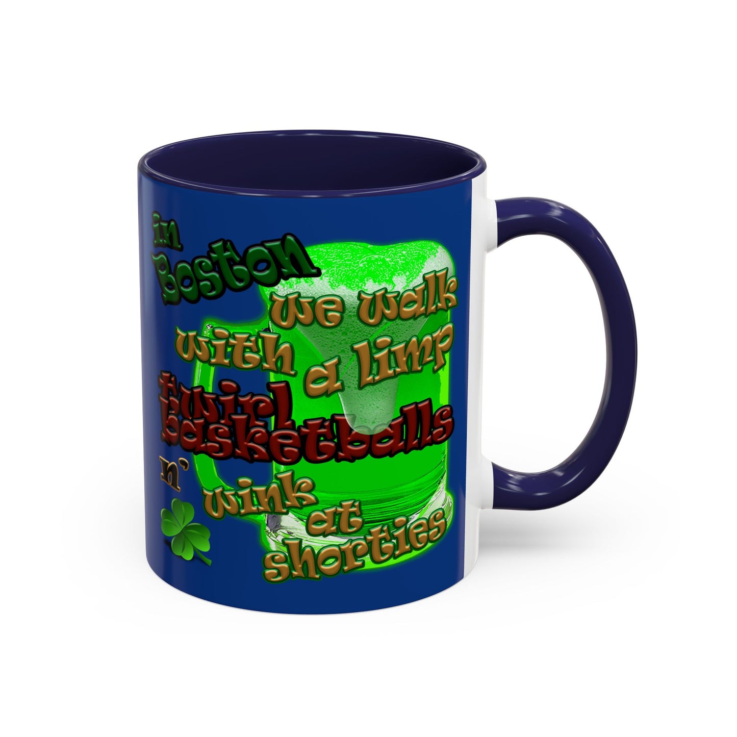 celtics logo - Accent Mug (dark blue)