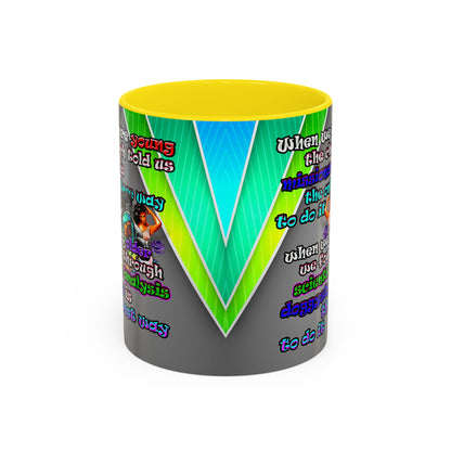 doggystyle - Accent Mug (rainbow split)
