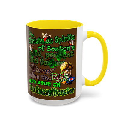 christmas spirits of boston - Accent Mug (brown)