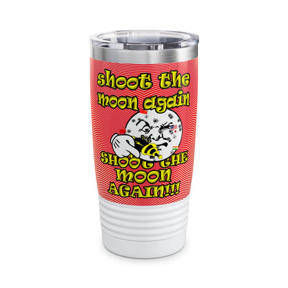 shoot the moon again - Ringneck Tumbler, 20oz (yellow-orange wave)