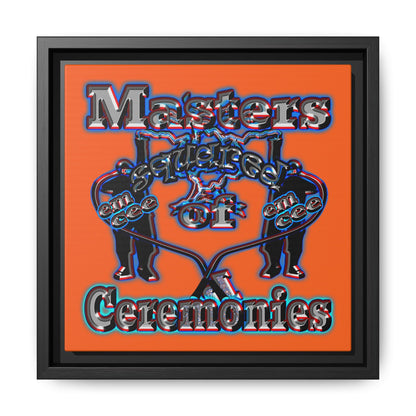 em cee squared - framed canvas art (orange)