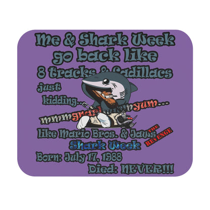 shark week - Mouse Pad (Rectangle) - (light purple)