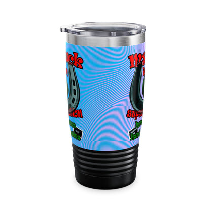 my luck - Ringneck Tumbler, 20oz (light blue-purple wave)