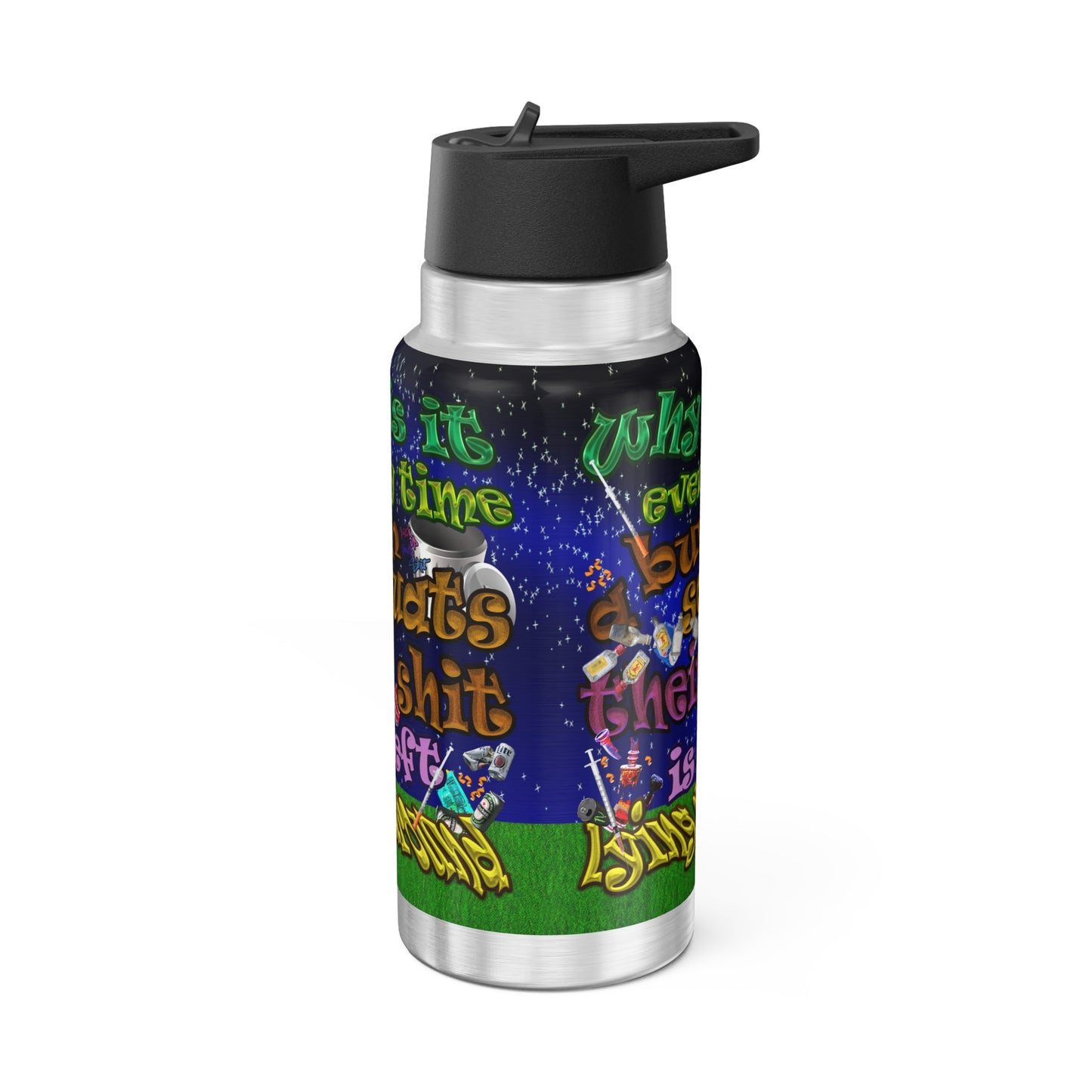 the bum's shit - Gator Tumbler, 32oz ('snoops' background)