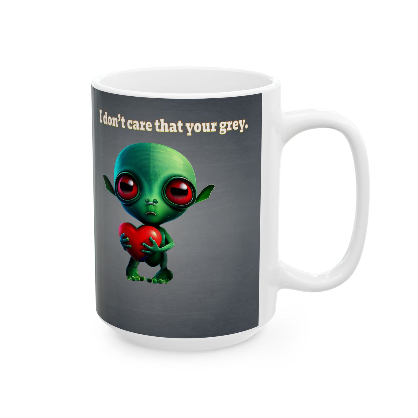 I don't care that your grey - White Mug (grey-light grey)