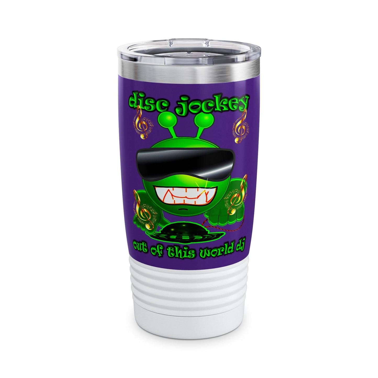 disc jockey - Ringneck Tumbler, 20oz (purple)