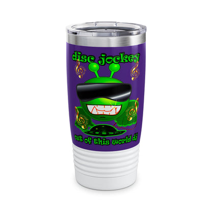 disc jockey - Ringneck Tumbler, 20oz (purple)