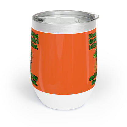 turtle race - Chill Wine Tumbler (orange)