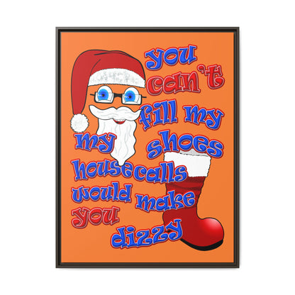 santa's shoes - framed canvas art (crusta)