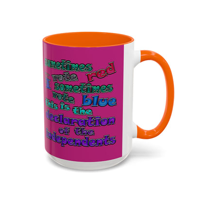 declaration of the independents - Accent Mug (pink)