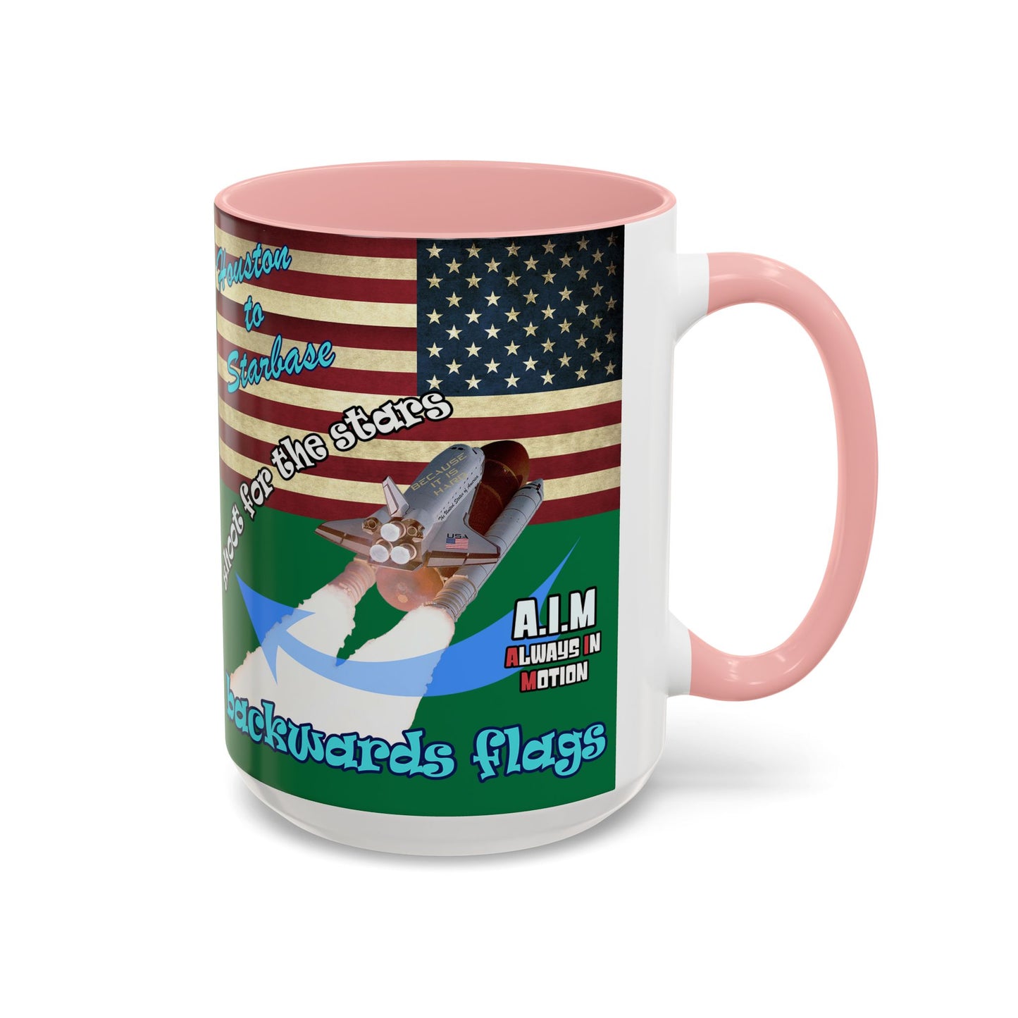 shoot for the stars - Accent Mug (dark green)
