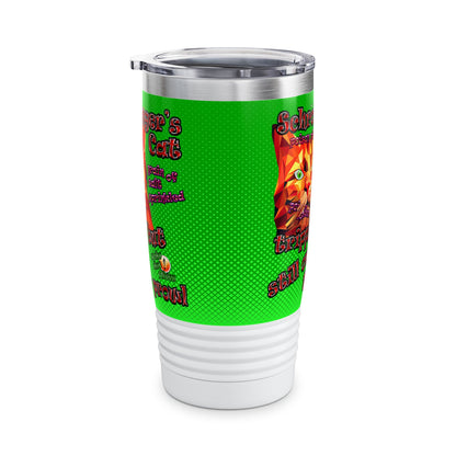 schrodinger's cat - Ringneck Tumbler, 20oz (logo green)