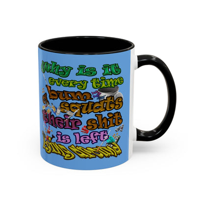 the bum's shit - Accent Mug (light blue)
