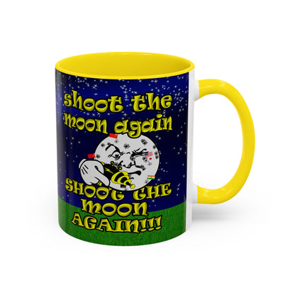 shoot the moon again - Accent Mug ('snoops' background)