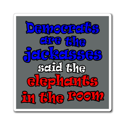 donkeys and elephants - Magnets - (dark grey)