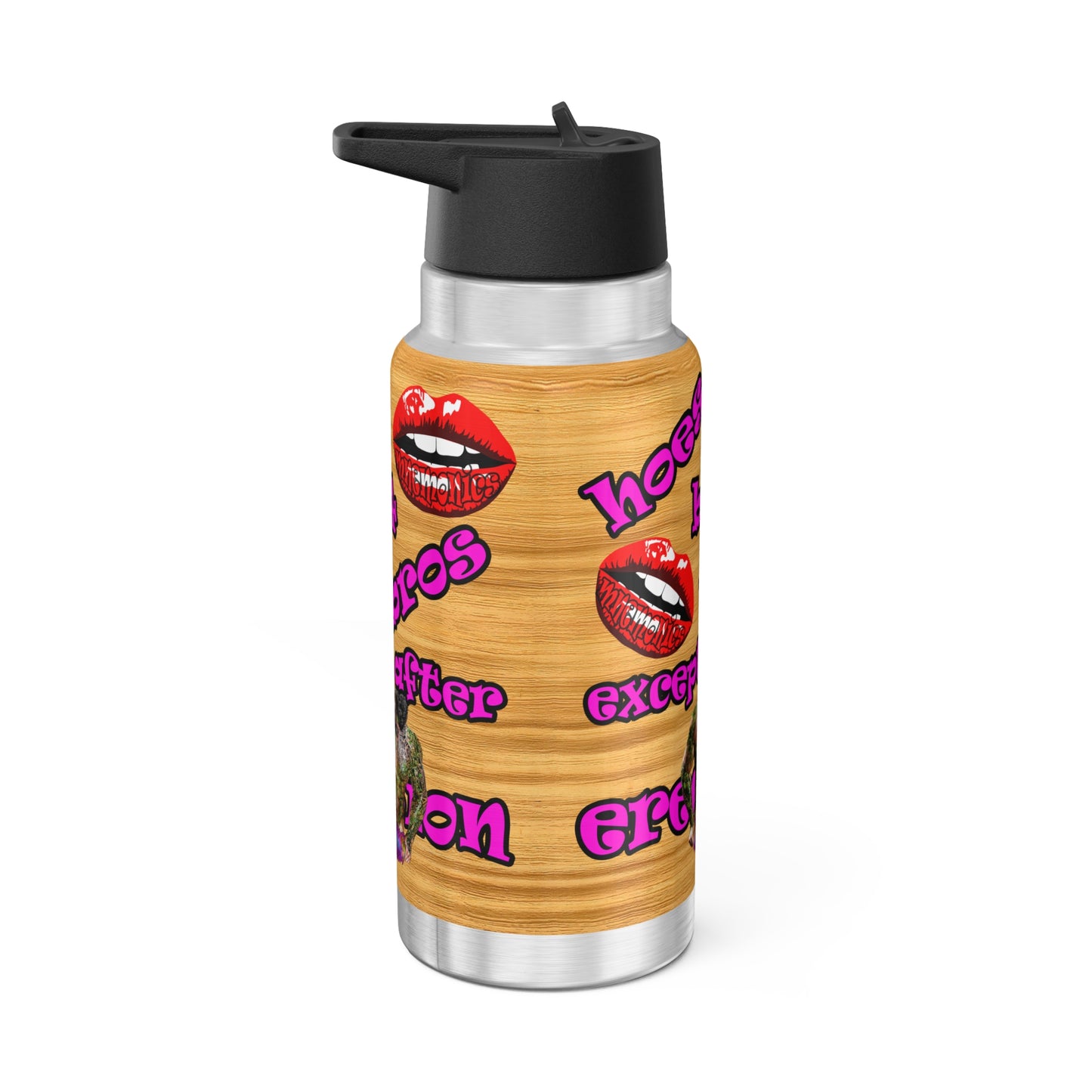 hoes b4 bros - Gator Tumbler, 32oz  (butterscotch wood finish)