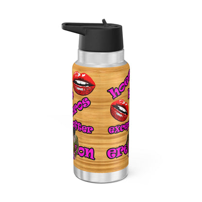 hoes b4 bros - Gator Tumbler, 32oz  (butterscotch wood finish)