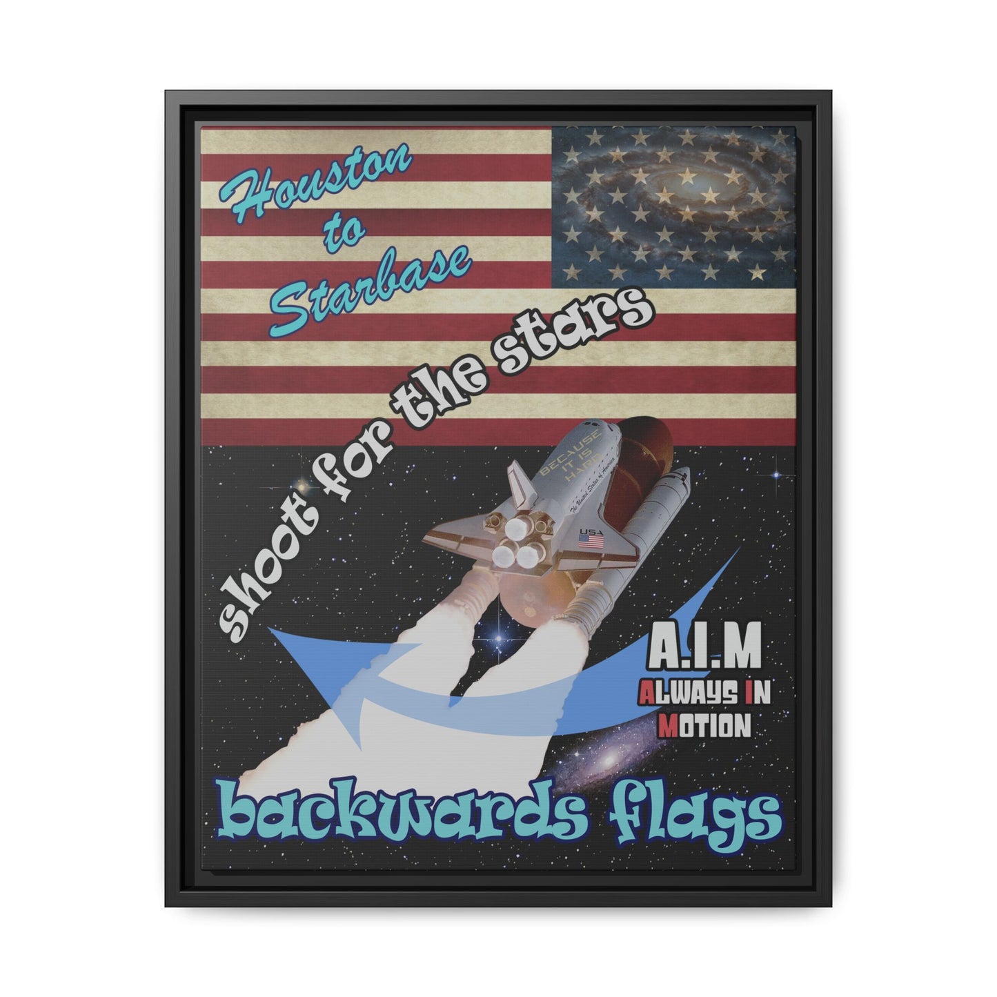 shoot for the stars - framed canvas art