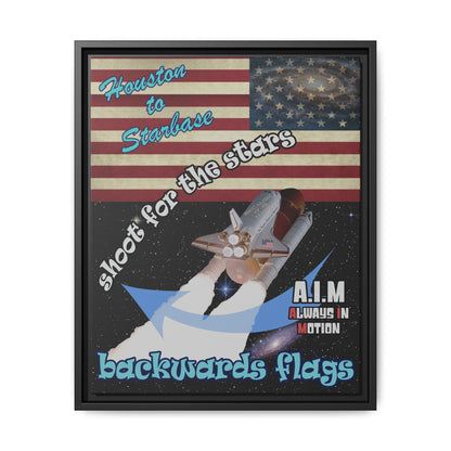 shoot for the stars - framed canvas art