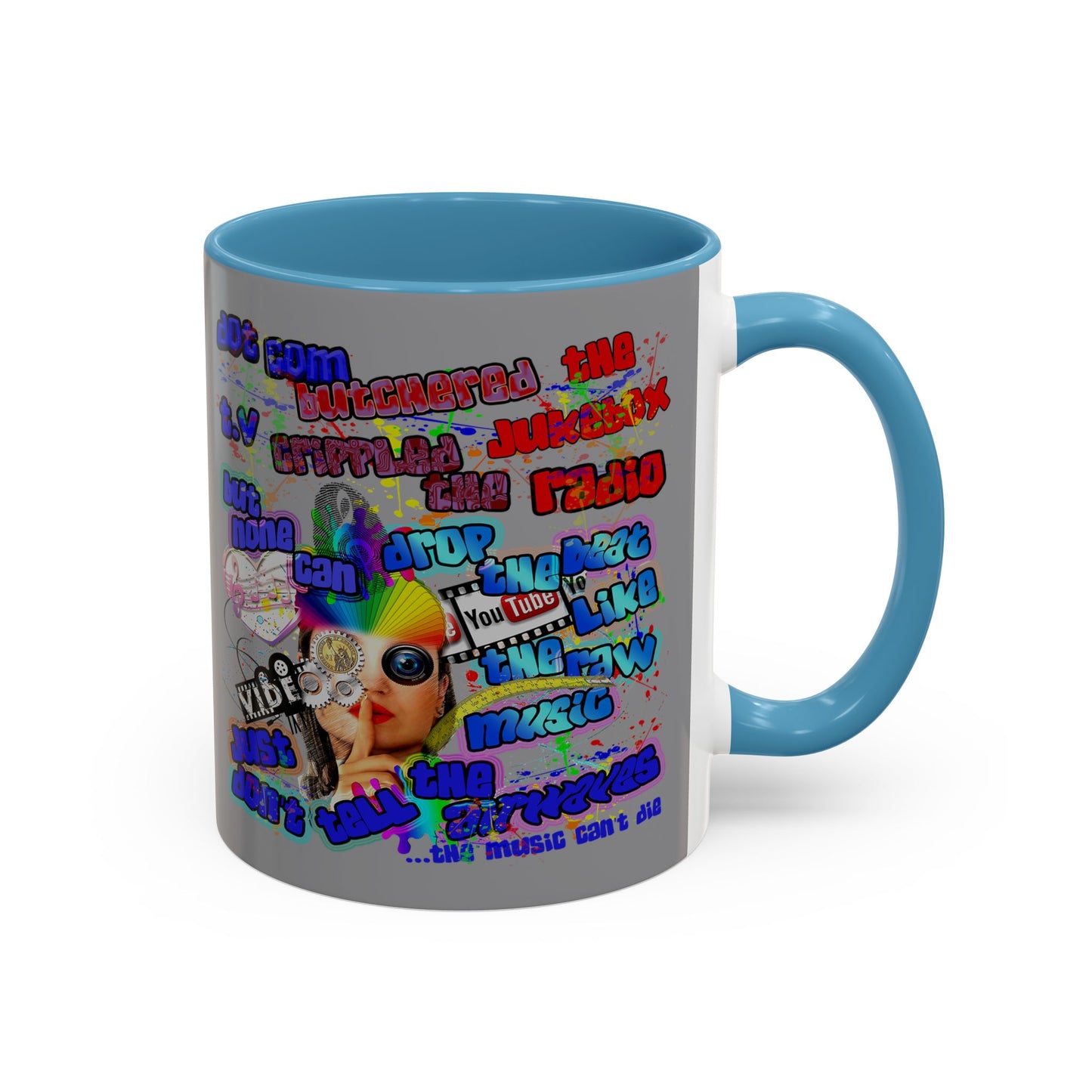 drop the beat - Accent Mug (grey)