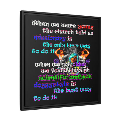 doggystyle - framed canvas art (black)