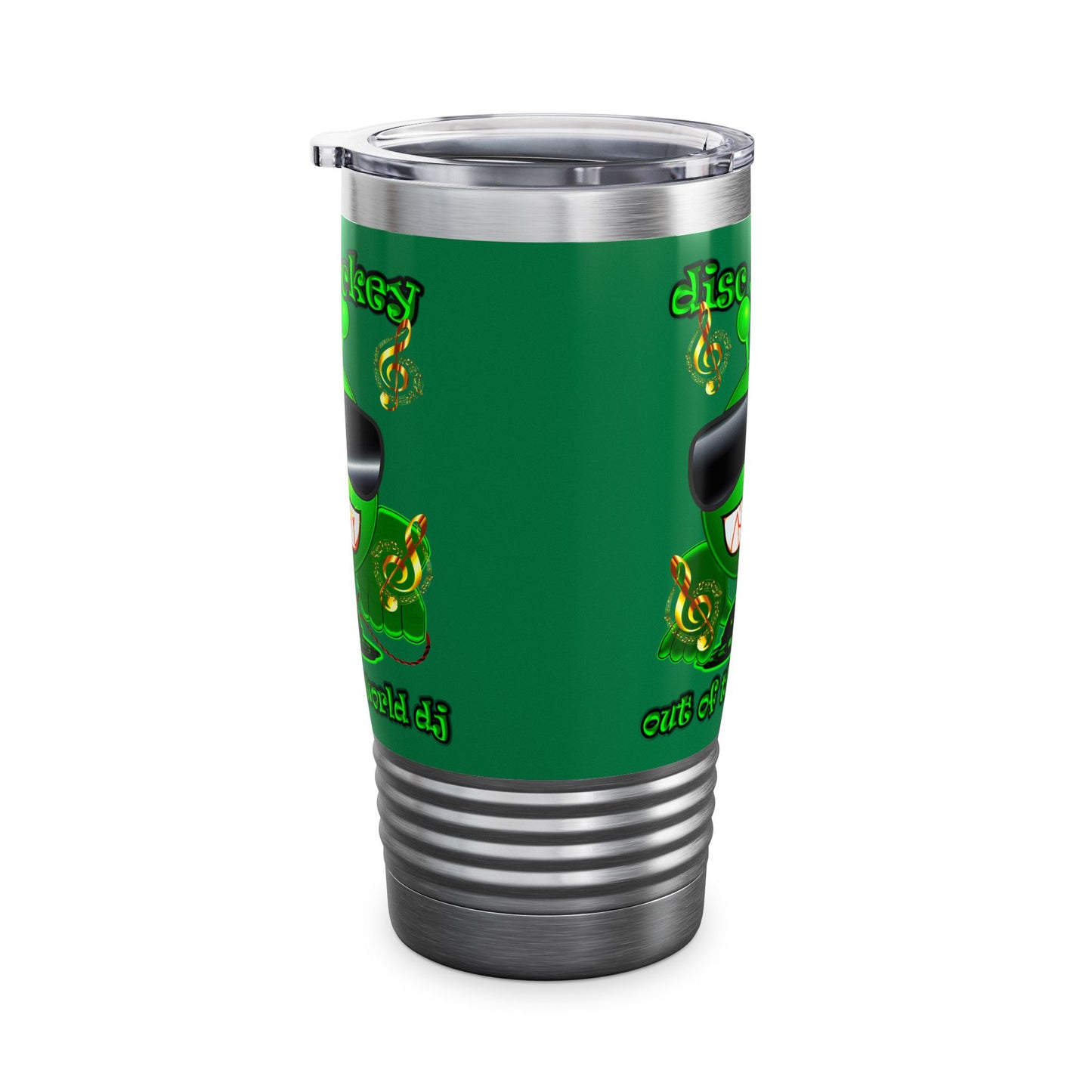 disc jockey - Ringneck Tumbler, 20oz (dark green)
