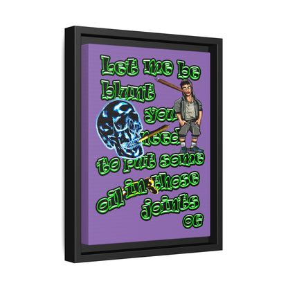 og - framed canvas art (light purple)