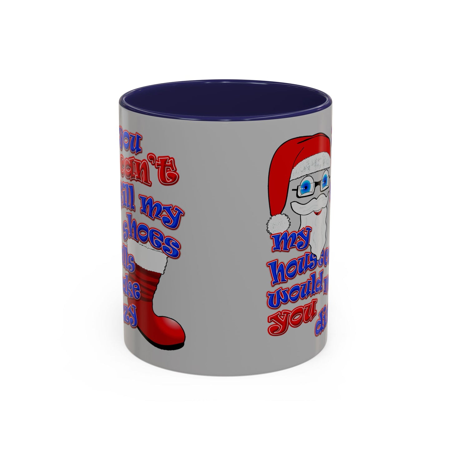 santa's shoes - Accent Mug (light grey)