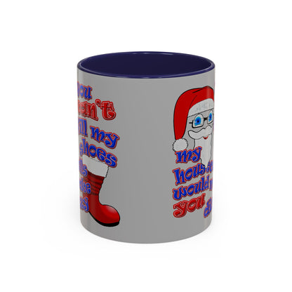 santa's shoes - Accent Mug (light grey)