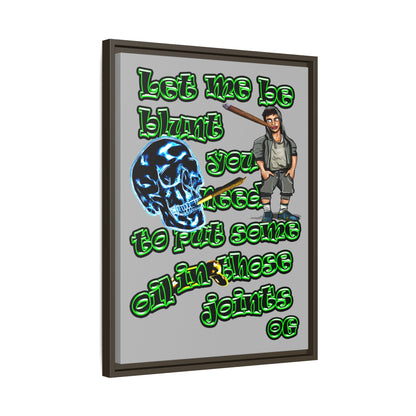 og - framed canvas art (light grey)