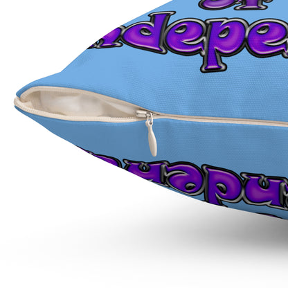 declaration of the independents - Spun Polyester Square Pillow - (light blue)