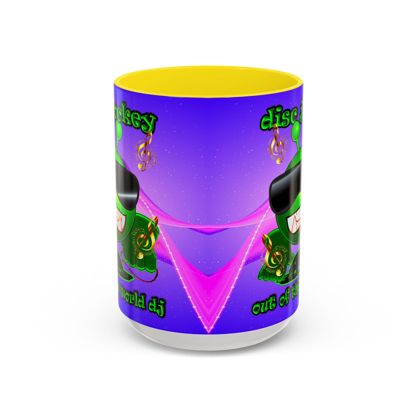 disc jockey - Accent Mug (purple-pink wave)