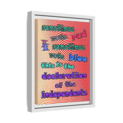 declaration of the independents - framed canvas art (yellow-orange wave)