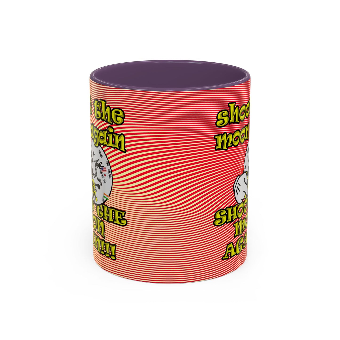 shoot the moon again - Accent Mug (yellow-orange wave)