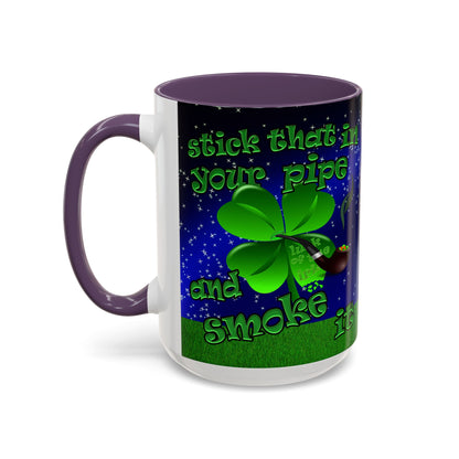 celtics logo - Accent Mug ('snoops' background)