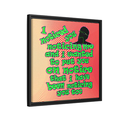 noticed you noticing - framed canvas art (yellow-orange wave)