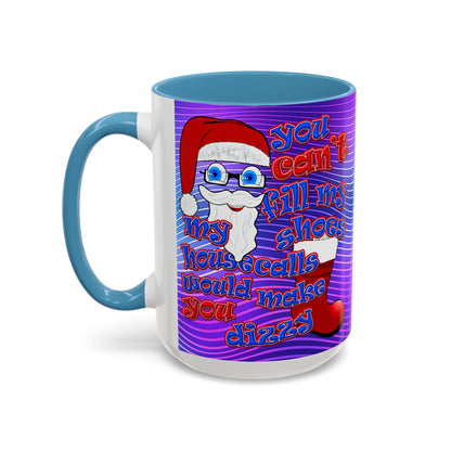 santa's shoes - Accent Mug (purple wave)