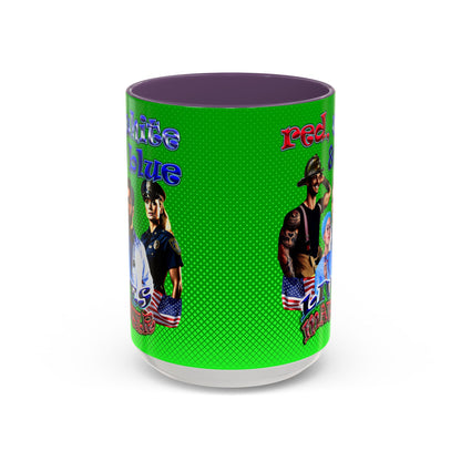 rw&b lives matter - Accent Mug (logo green)
