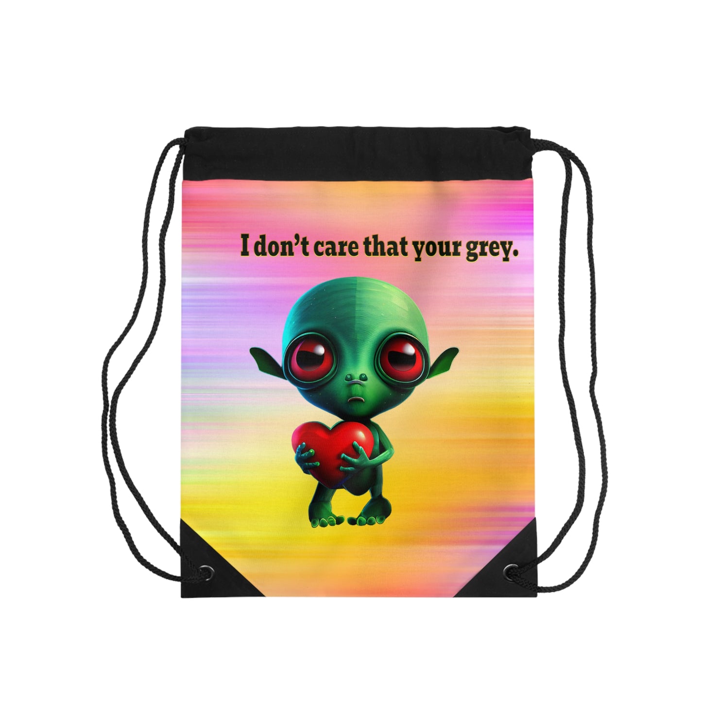 I don't care that your grey - Drawstring Bag (color blur)