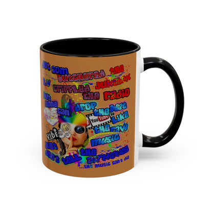 drop the beat - Accent Mug (light brown)