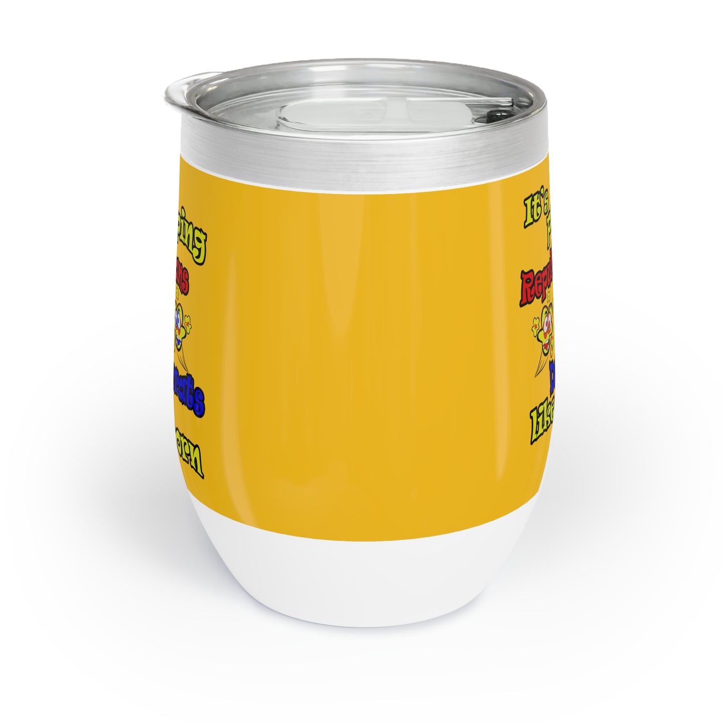 popping like popcorn - Chill Wine Tumbler (yellow)