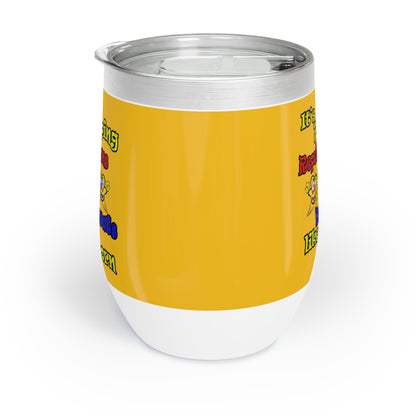 popping like popcorn - Chill Wine Tumbler (yellow)