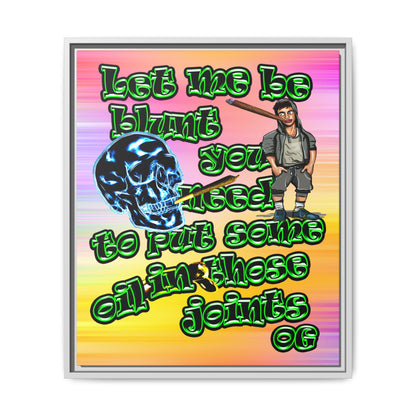 og - framed canvas art (color blur)