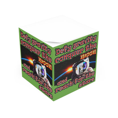 defy conquer reach - note cube (green)