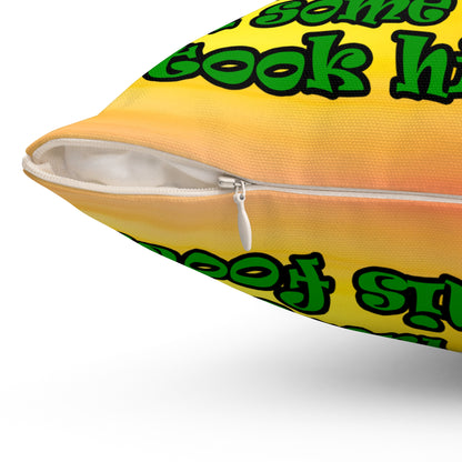 turtle race - Spun Polyester Square Pillow - (color blur)