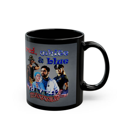 rw&b lives matter - Black Mug (grey-light grey)